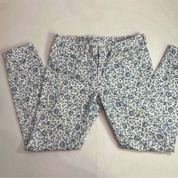 Madewell Denim - Madewell Blue Floral Skinny Jeans